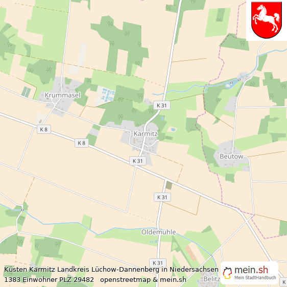 Ksten Karmitz  Lageplan